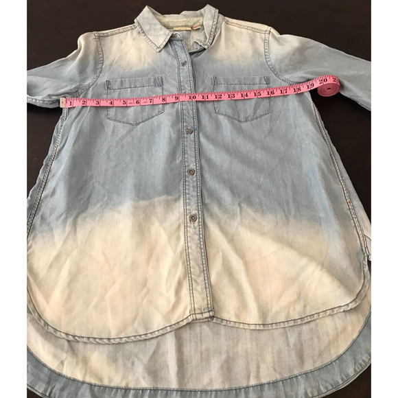 Anthropologie Holding Horses Bleached Chambray Denim Button Shirt - Size Small - Picture 12 of 16